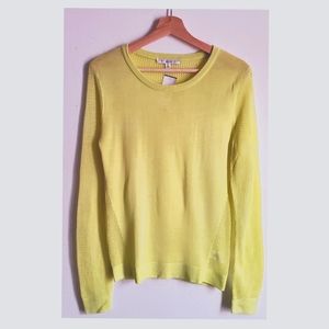 Cabi Split Back Sweater Sz S Green